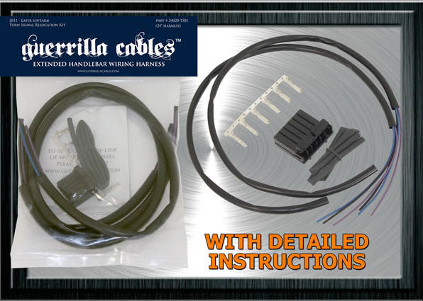Guerrilla Cables- Softail® Turn Signal Relocation Kit International 2011-2015