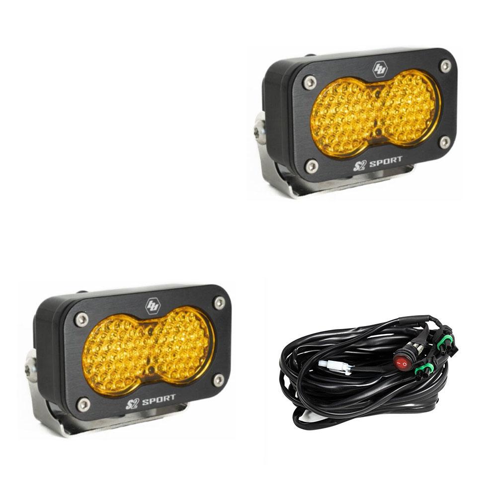 Baja Designs- S2 Sport Black LED Auxiliary Light Pod Pair - Universal