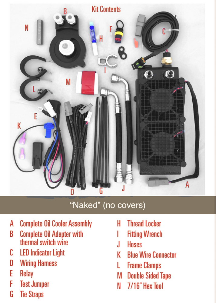 Ultra Cool| M8 Touring Oil Cooler for Models with Full Size Engine Guard