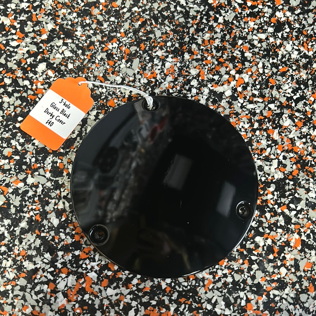 3-Hole Derby Cover- Gloss Black