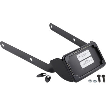 CYCLE VISIONS- Curved License Plate Mounts w/ Frame and LED Lights