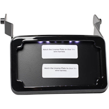 CYCLE VISIONS- Curved License Plate Mounts w/ Frame and LED Lights