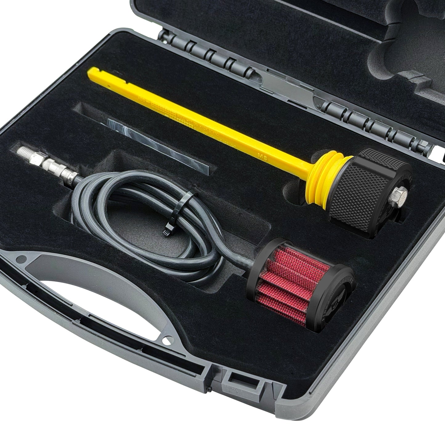 Performance Vented Dipstick for Harley-Davidson Touring M8 (2017-2026) - Knurled Black