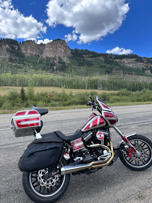 LEATHER PROS-  Retro Series V3 Dyna Saddlebags -('91-2017 DYNA)