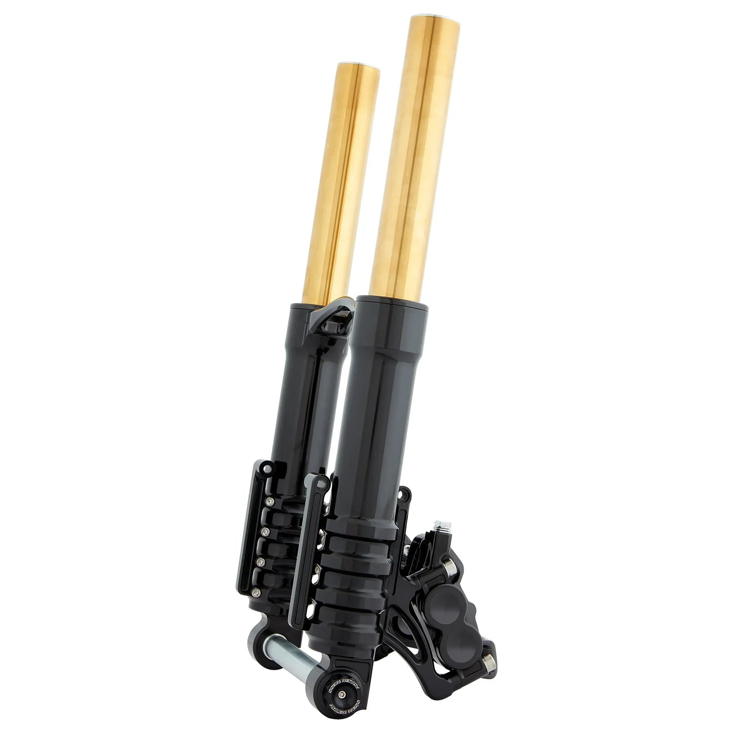 Gold and black suspension system from RWD V-Twin