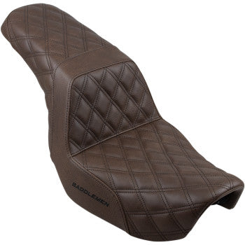 Saddlemen Step-Up Seat "Dyna" Full Lattice Stitch Brown