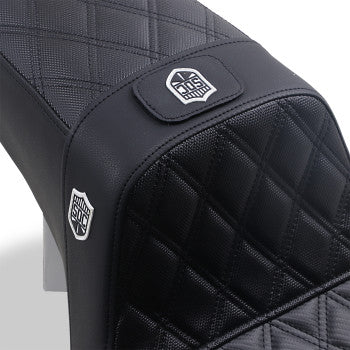 Saddlmen SDC Pro Series Performance "Dyna" - Full Lattice Stitch/Lumbar Gripper - Black