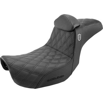 Saddlmen SDC Pro Series Performance "Dyna" - Full Lattice Stitch/Lumbar Gripper - Black