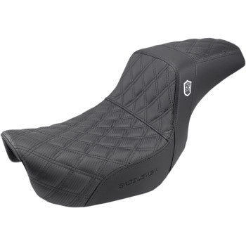 Saddlmen SDC Pro Series Performance "Dyna" - Full Lattice Stitch/Lumbar Gripper - Black
