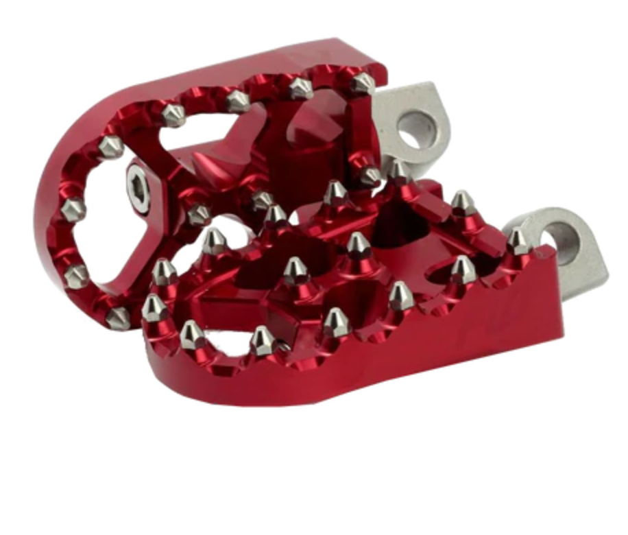 FLO MOTORSPORTS-MOTO STYLE FOOTPEG SET  2"X3.125" V2 MX STYLE FOR HARLEY DAVIDSON-DYNA/FXR/ SPORTSTER