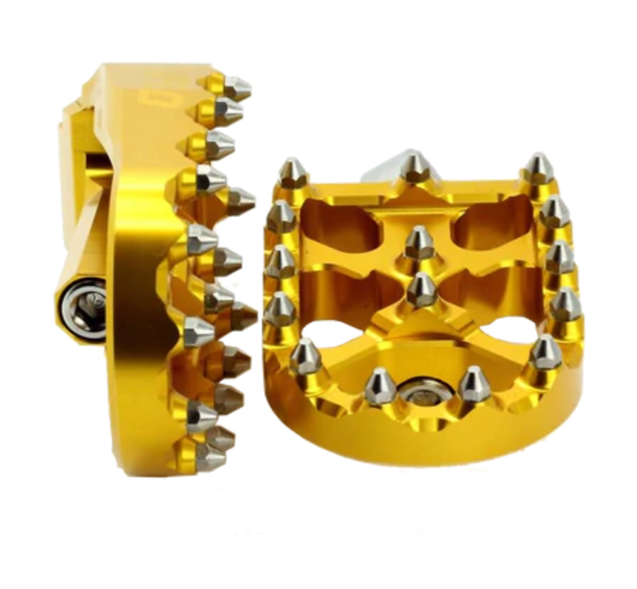 FLO MOTORSPORTS-MOTO STYLE FOOTPEG SET  2"X3.125" V2 MX STYLE FOR HARLEY DAVIDSON-DYNA/FXR/ SPORTSTER