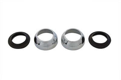 V-Twin Manufacturing| 39mm Fork Boot Cover Dust Shield Kit- Chrome