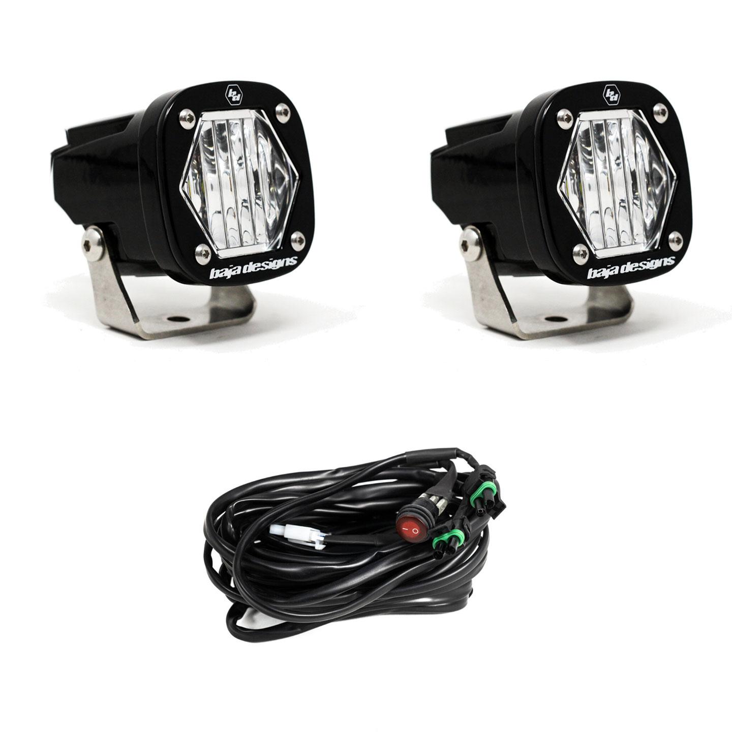 Baja Designs- S1 Black LED Auxiliary Light Pod Pair - Universal