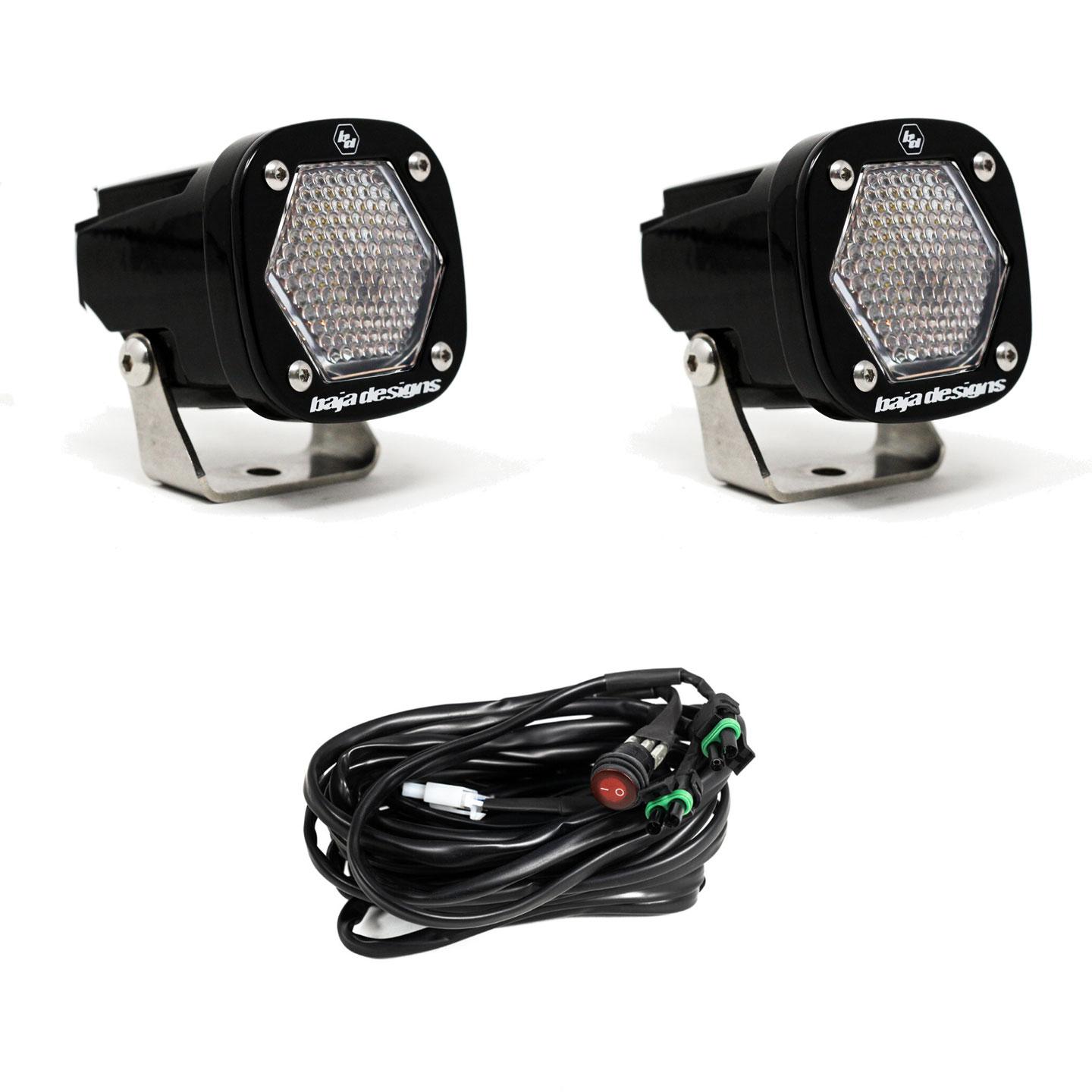 Baja Designs- S1 Black LED Auxiliary Light Pod Pair - Universal