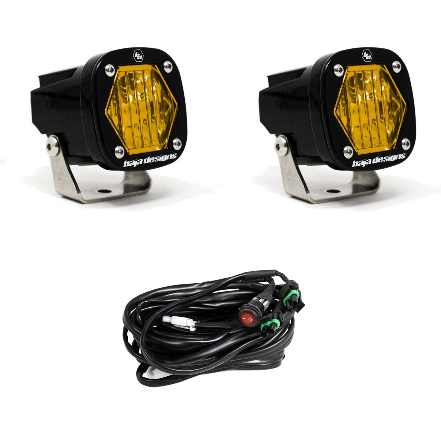 Baja Designs- S1 Black LED Auxiliary Light Pod Pair - Universal