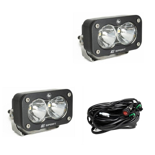Baja Designs- S2 Sport Black LED Auxiliary Light Pod Pair - Universal