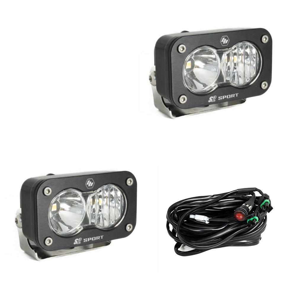 Baja Designs- S2 Sport Black LED Auxiliary Light Pod Pair - Universal