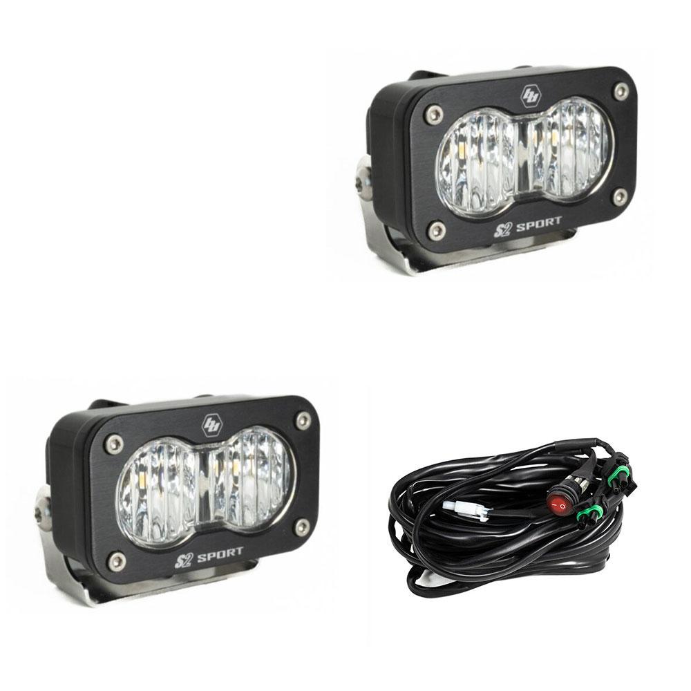 Baja Designs- S2 Sport Black LED Auxiliary Light Pod Pair - Universal