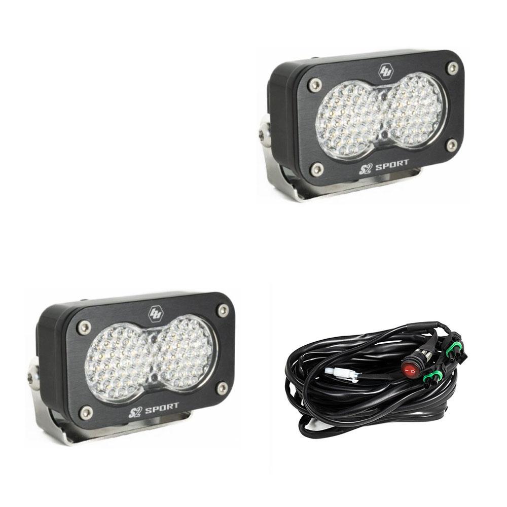 Baja Designs- S2 Sport Black LED Auxiliary Light Pod Pair - Universal