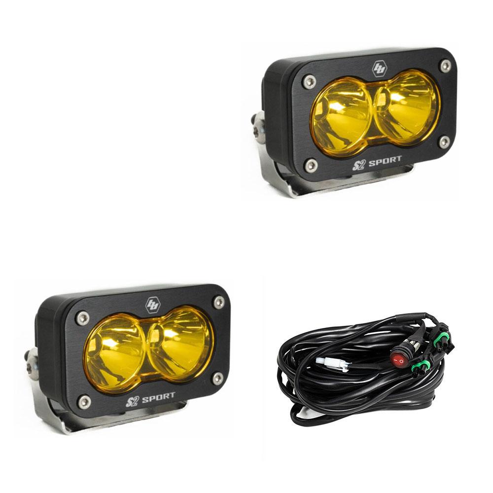 Baja Designs- S2 Sport Black LED Auxiliary Light Pod Pair - Universal