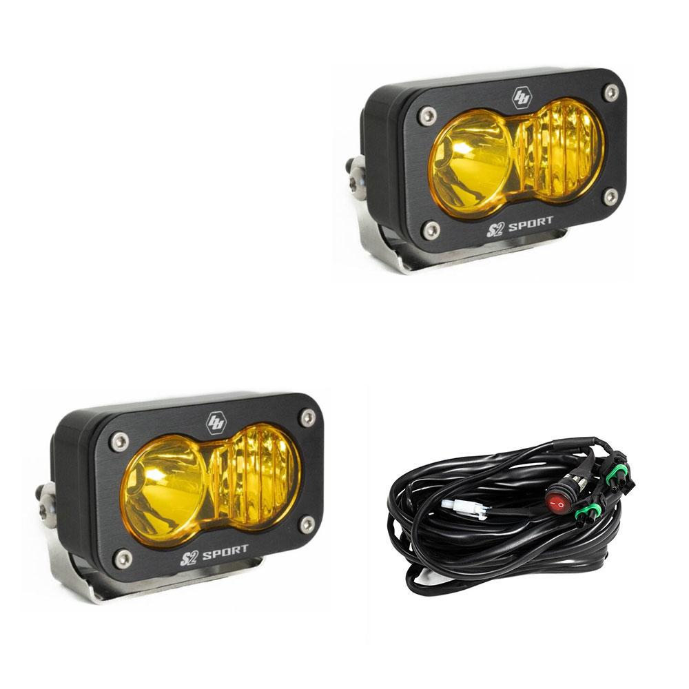 Baja Designs- S2 Sport Black LED Auxiliary Light Pod Pair - Universal