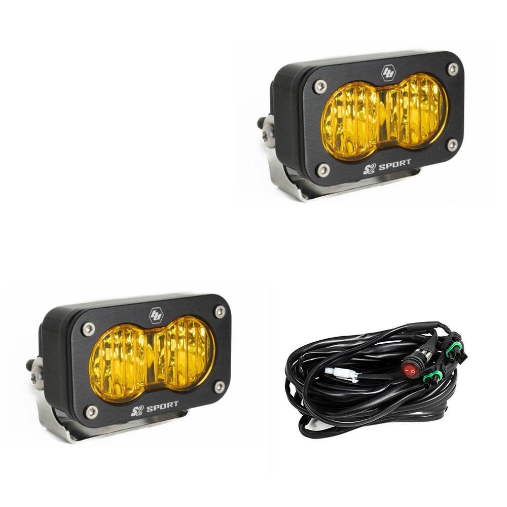 Baja Designs- S2 Sport Black LED Auxiliary Light Pod Pair - Universal