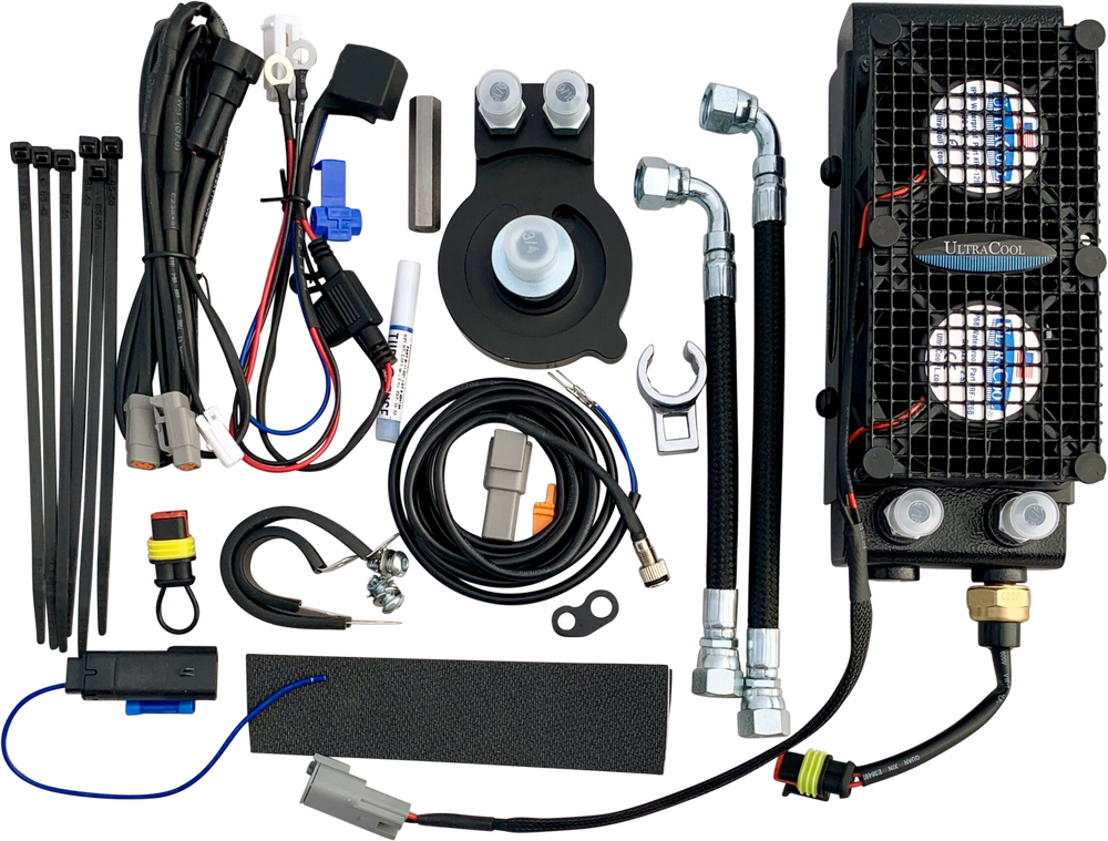 Ultra Cool| M8 Touring Oil Cooler for Models with Chopped Engine Guard