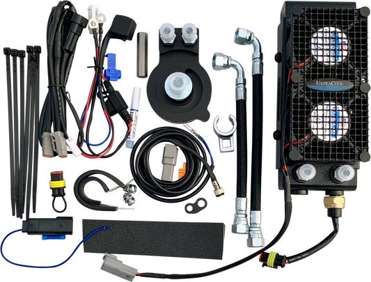 Ultra Cool| M8 Touring Oil Cooler for Models with Chopped Engine Guard