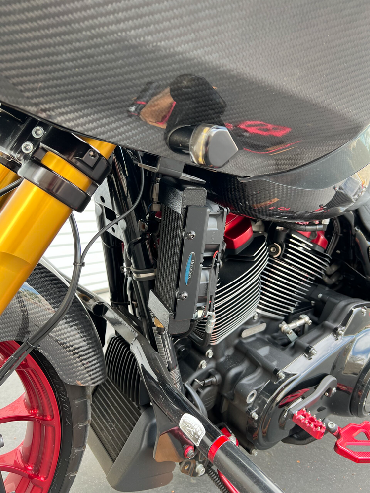 Ultra Cool| M8 Touring Oil Cooler for Models with Chopped Engine Guard