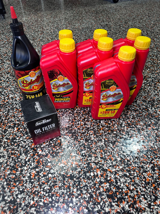 Dyna Dicks Oil Change Kit - (M8 Models)– High-Performance Synthetic Oil + Premium Full-Synthetic Filter