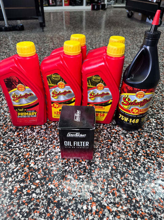 Dyna Dicks Oil Change Kit - (Twin Cam Touring)– High-Performance Synthetic Oil + Premium Full-Synthetic Filter