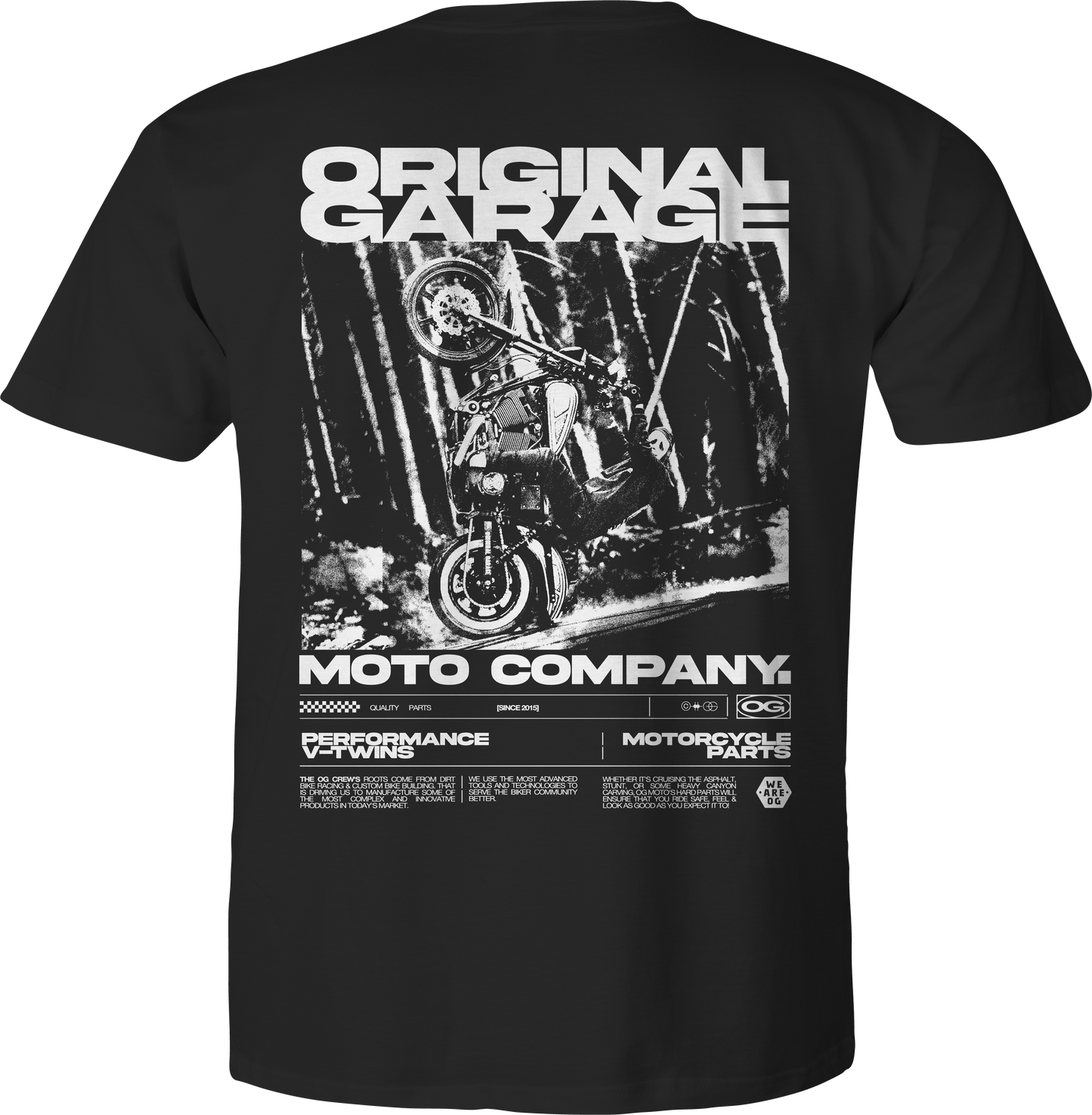Black Built To Ride Tee