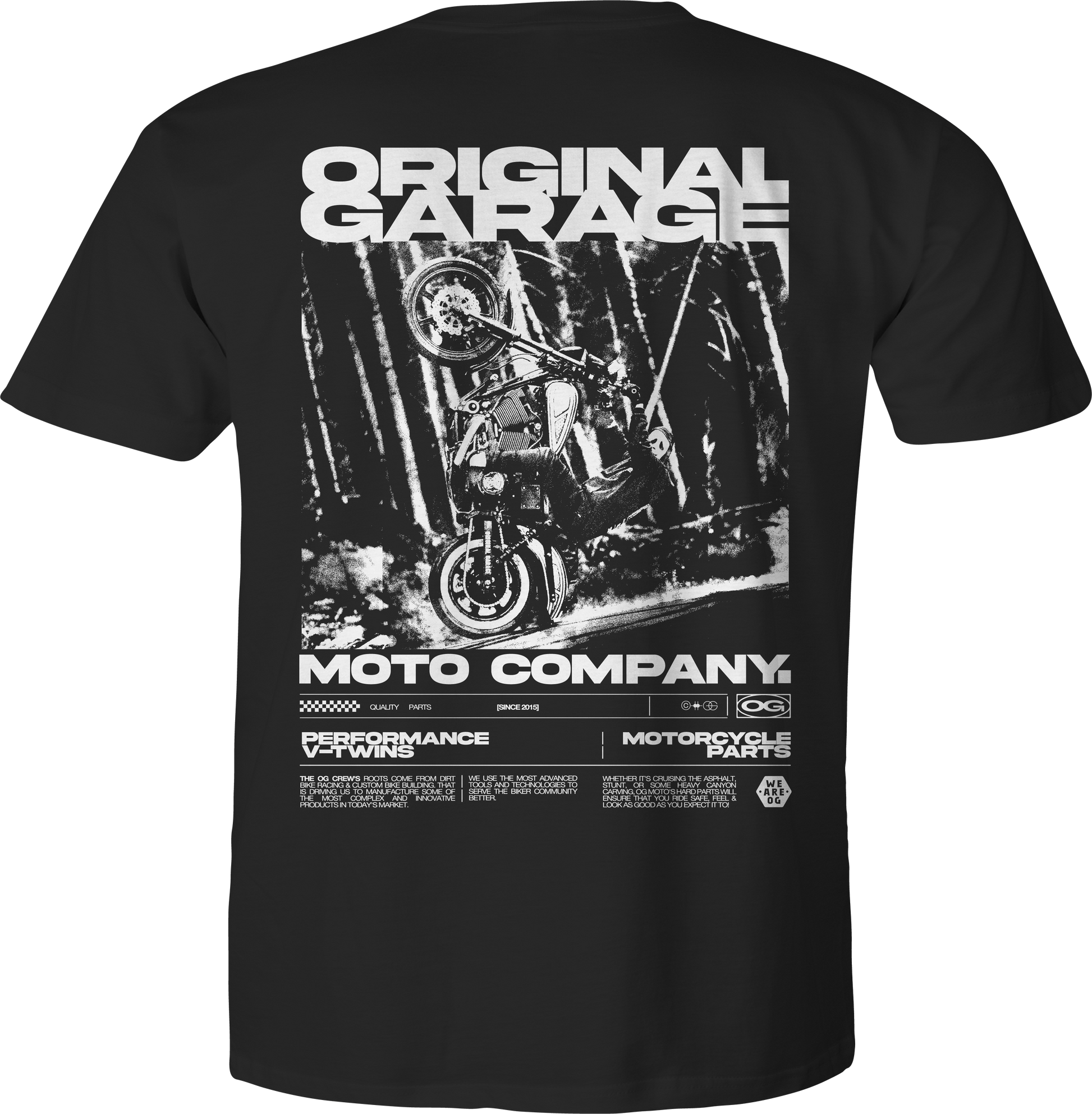 Black Built To Ride Tee