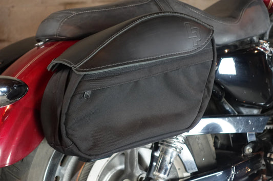 LEATHER PROS-  Retro Series Mini Sportster Saddlebags -All Sportster Models Through 2021