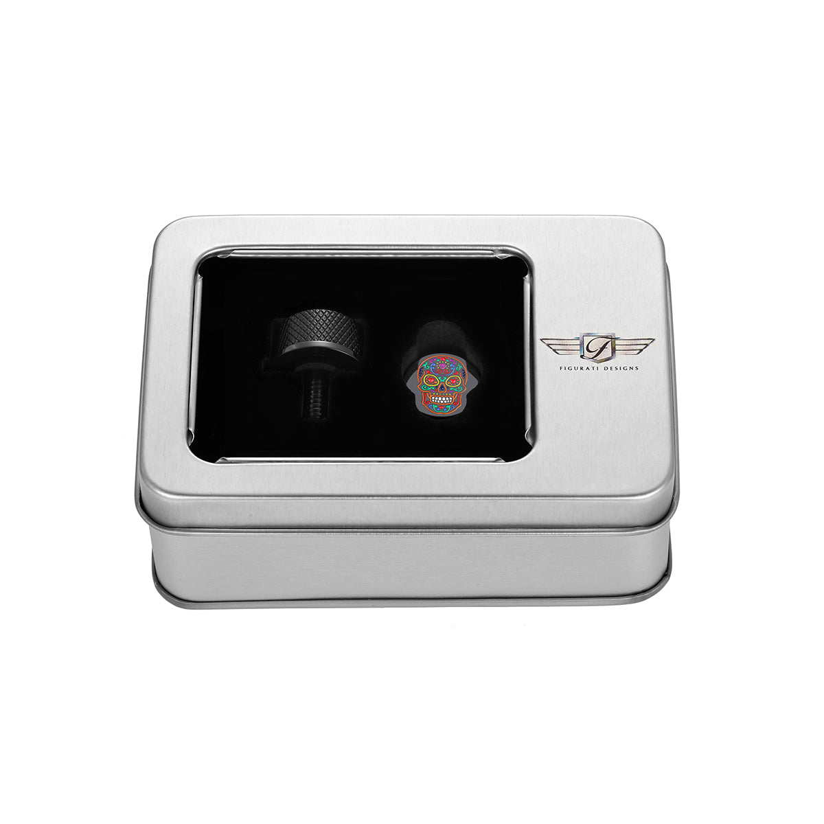 Stainless-Steel in Black Sugar Skull Seat Screw