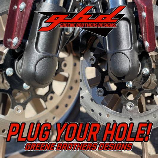 GREEN BROTHERS DESIGN- Axle Plug Kit for Softail M8 with Inverted Forks
