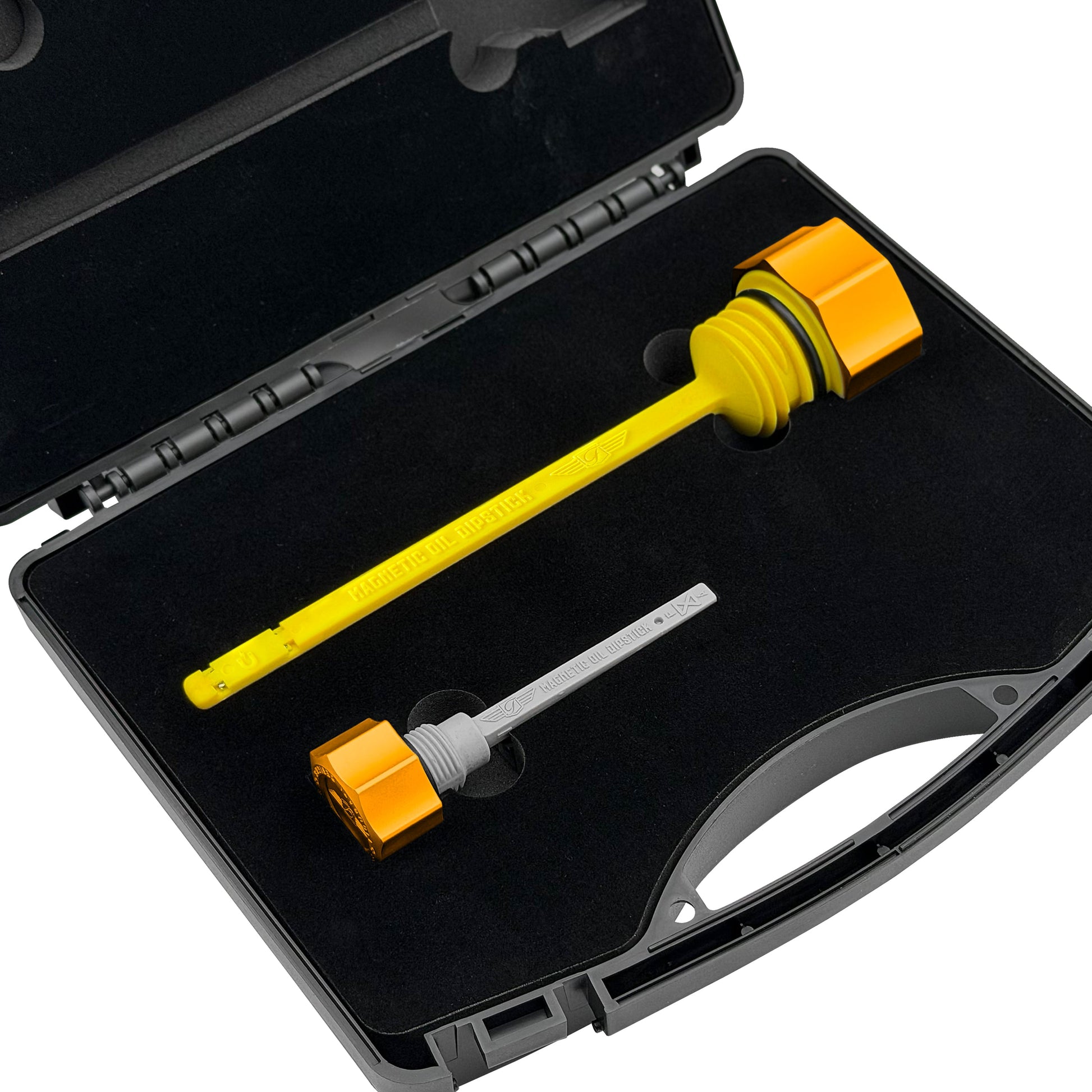 Performance Magnetic Dipstick Kit for Harley-Davidson M8 (2017-2026) - Curved Gold
