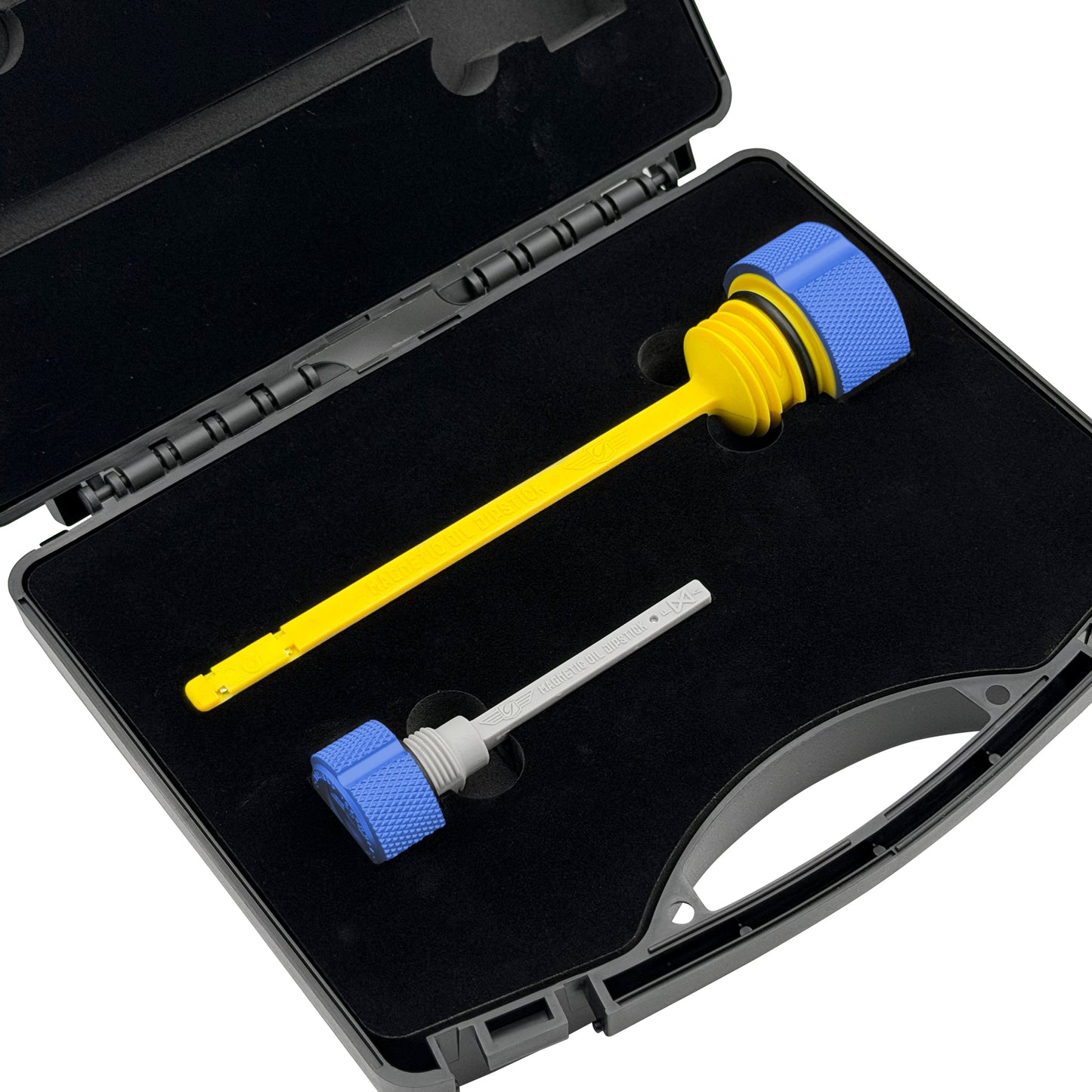 Performance Magnetic Dipstick Kit for Harley-Davidson M8 (2017-2026) - Knurled Blue