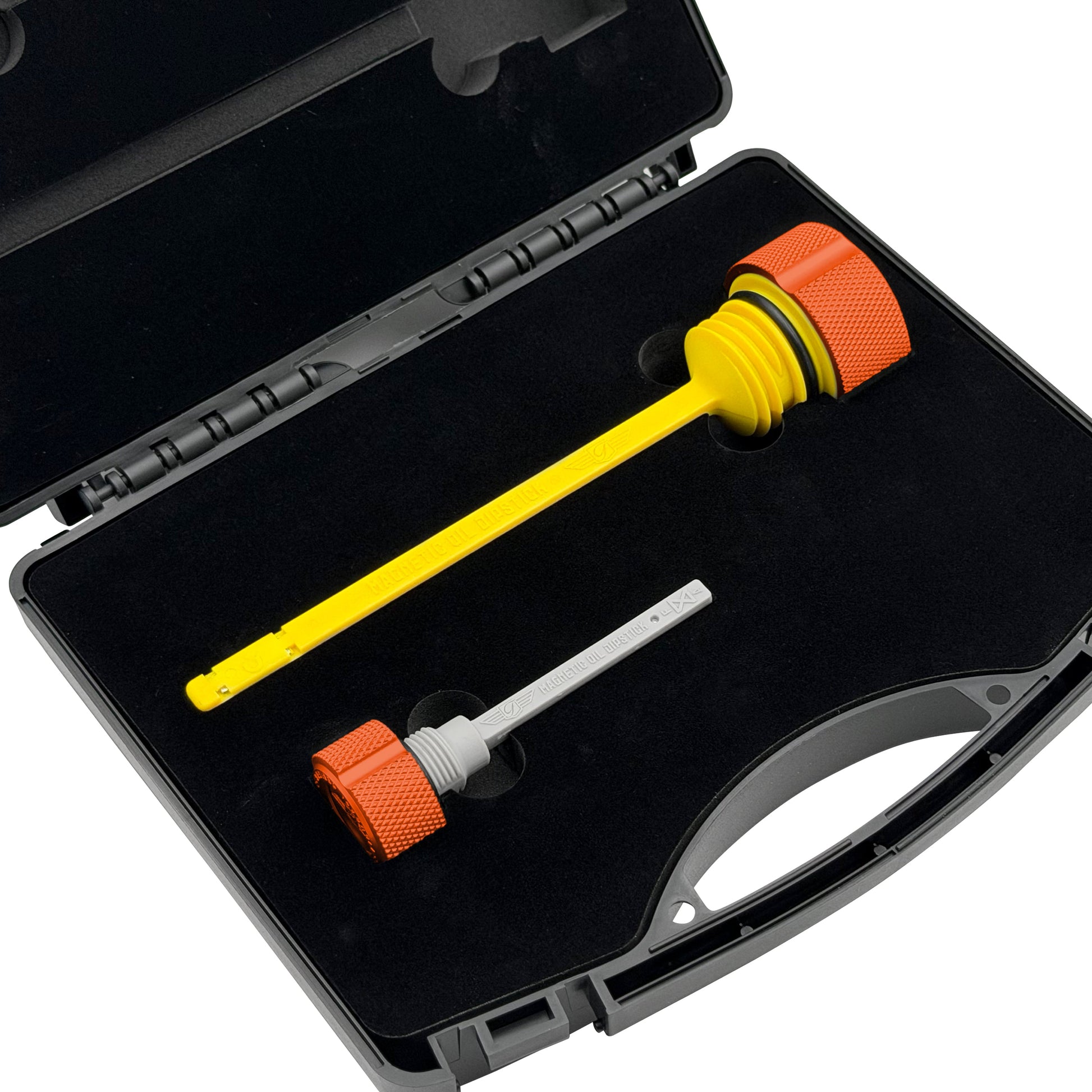 Performance Magnetic Dipstick Kit for Harley-Davidson M8 (2017-2026) - Knurled Orange