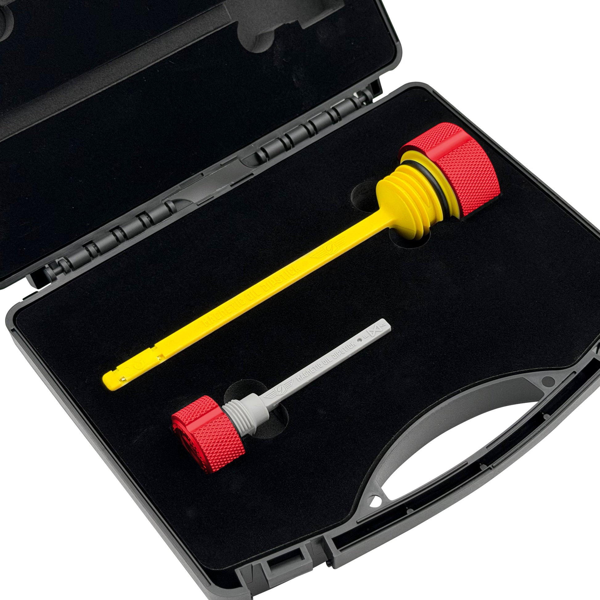 Performance Magnetic Dipstick Kit for Harley-Davidson M8 (2017-2026) - Knurled Red