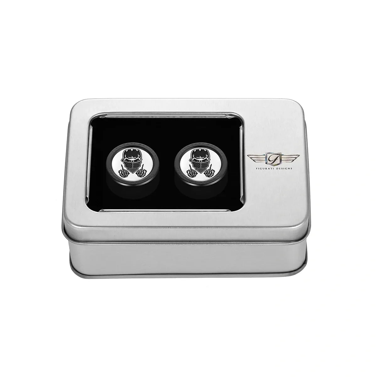 Harley-Davidson Stainless-Steel in Black masked Skull Docking Hardware