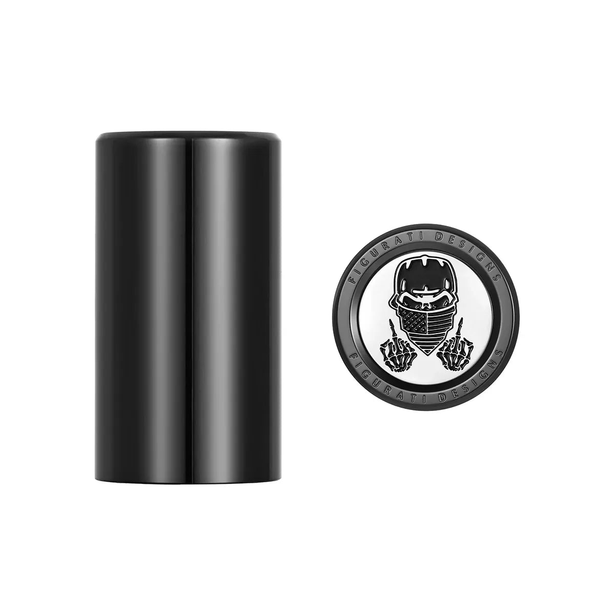 Harley-Davidson Stainless-Steel In Black Masked Skull Docking Hardware