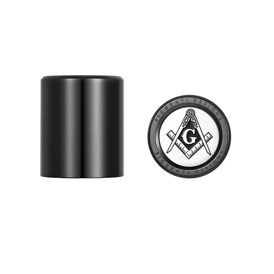 Harley-Davidson Stainless-Steel in Black Masonic Emblem Docking Hardware