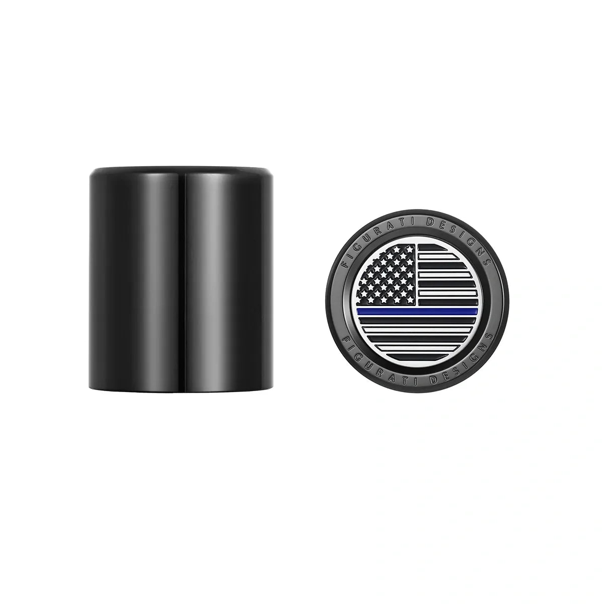 Harley-Davidson Stainless-Steel Blue Line American Flag Docking Covers