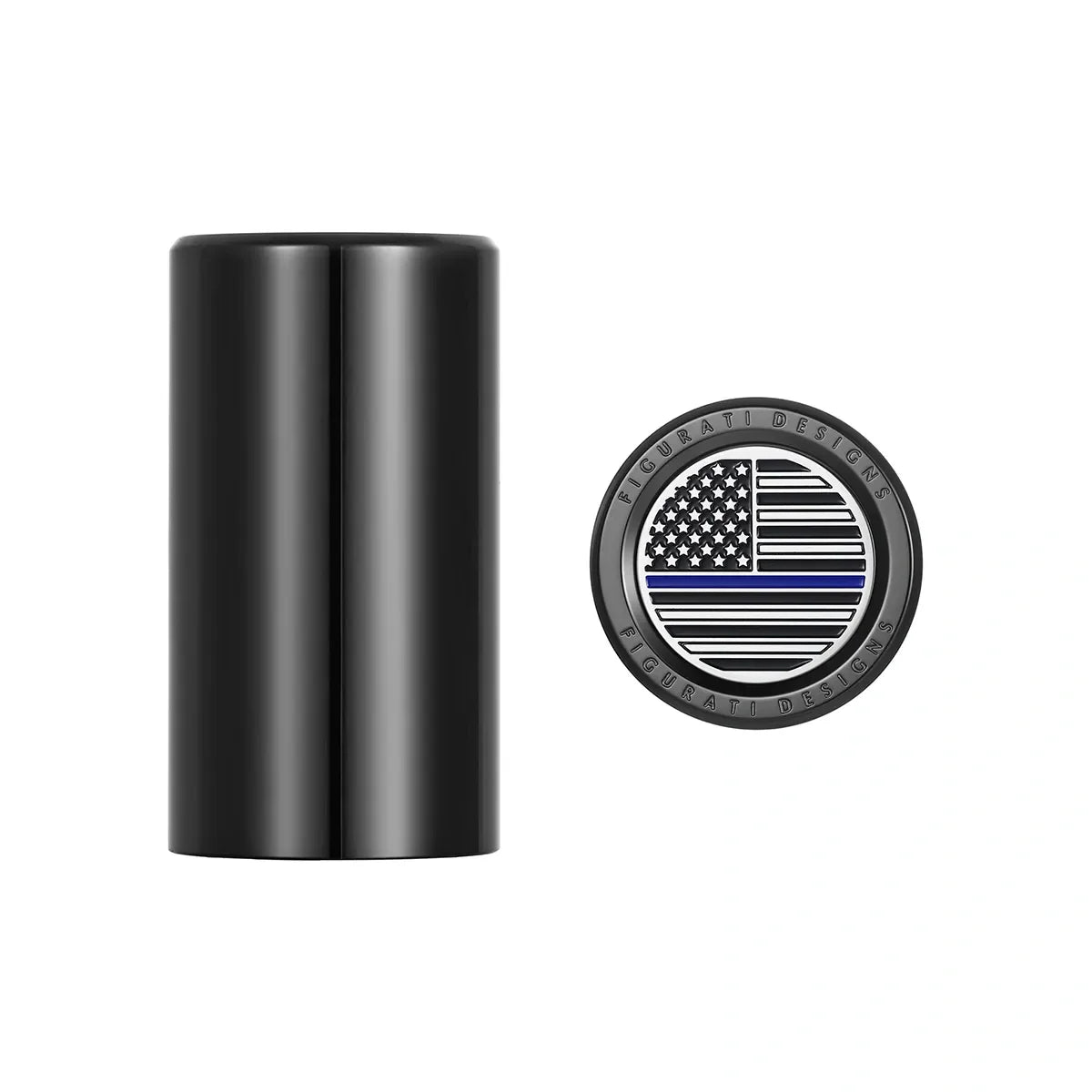 Harley-Davidson Stainless-Steel Black Blue Line American Flag Docking Covers