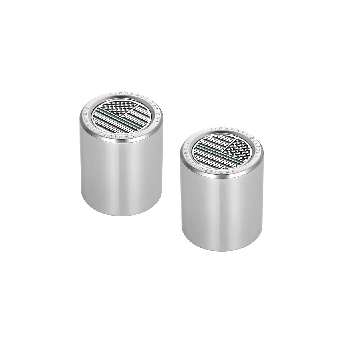 Harley-Davidson Stainless-Steel Green Line American Flag Docking Covers