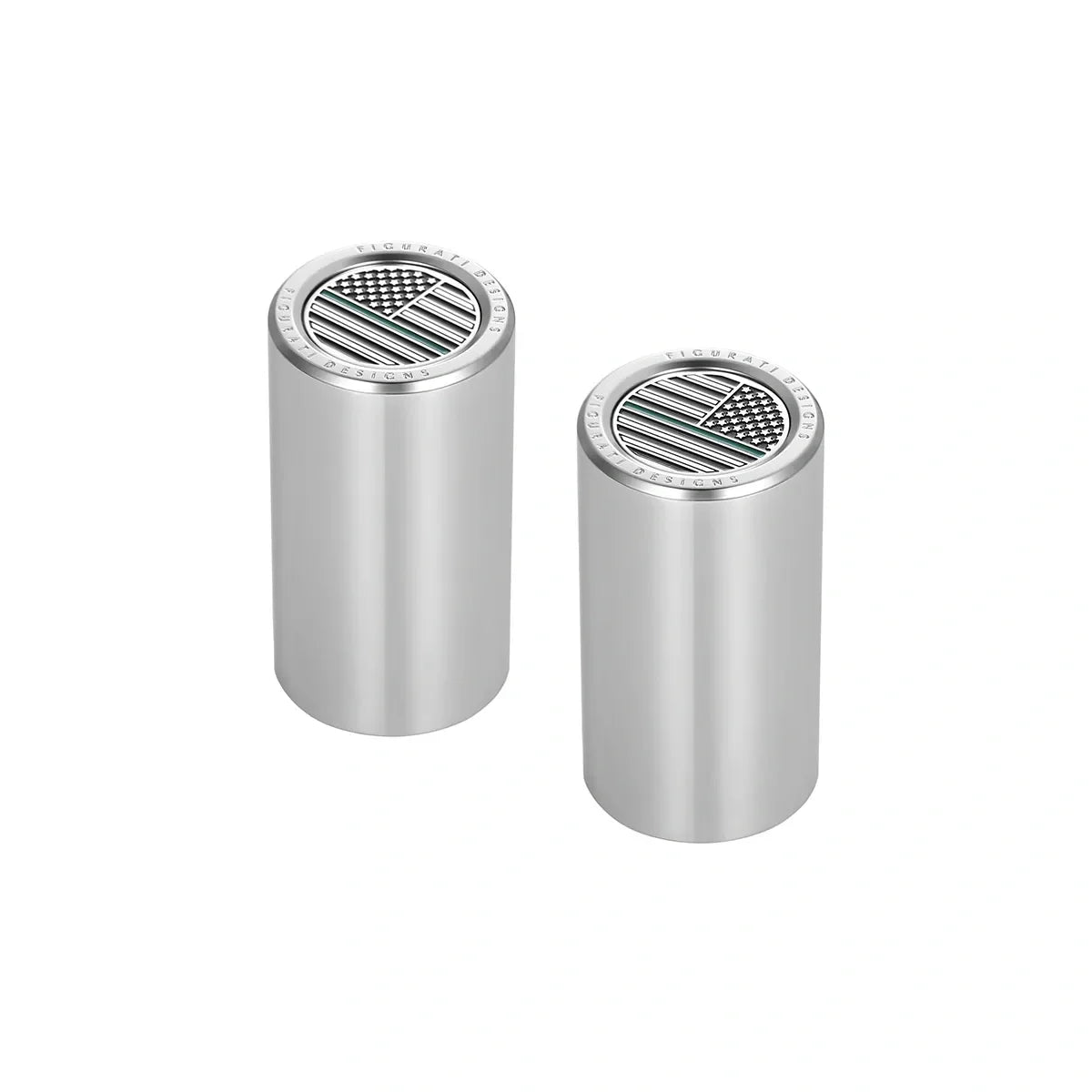 Harley-Davidson Stainless-Steel Green Line American Flag Docking Covers
