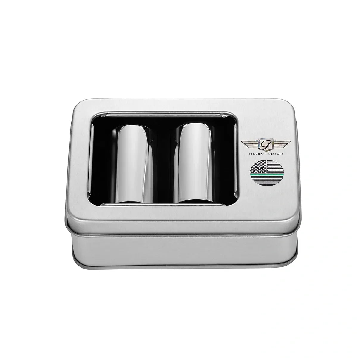 Harley-Davidson Stainless-Steel Green Line American Flag Docking Covers