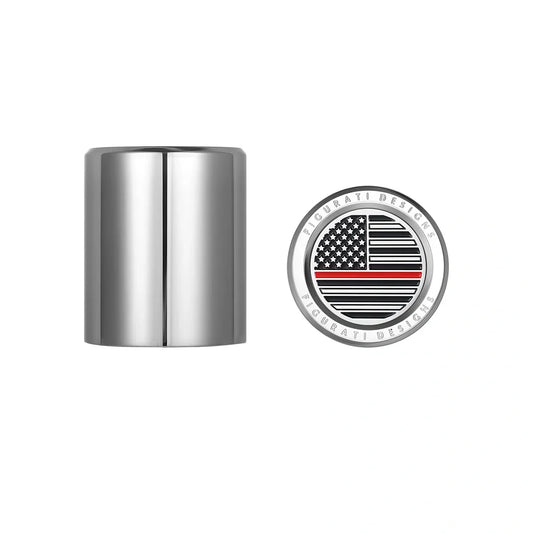 Harley-Davidson Stainless-Steel Red Line American Flag Docking Covers