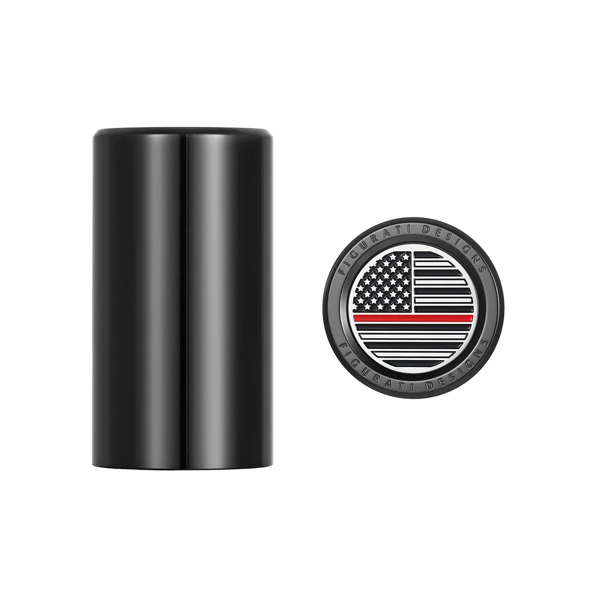Harley-Davidson Stainless-Steel in Black Red Line American Flag Docking Covers